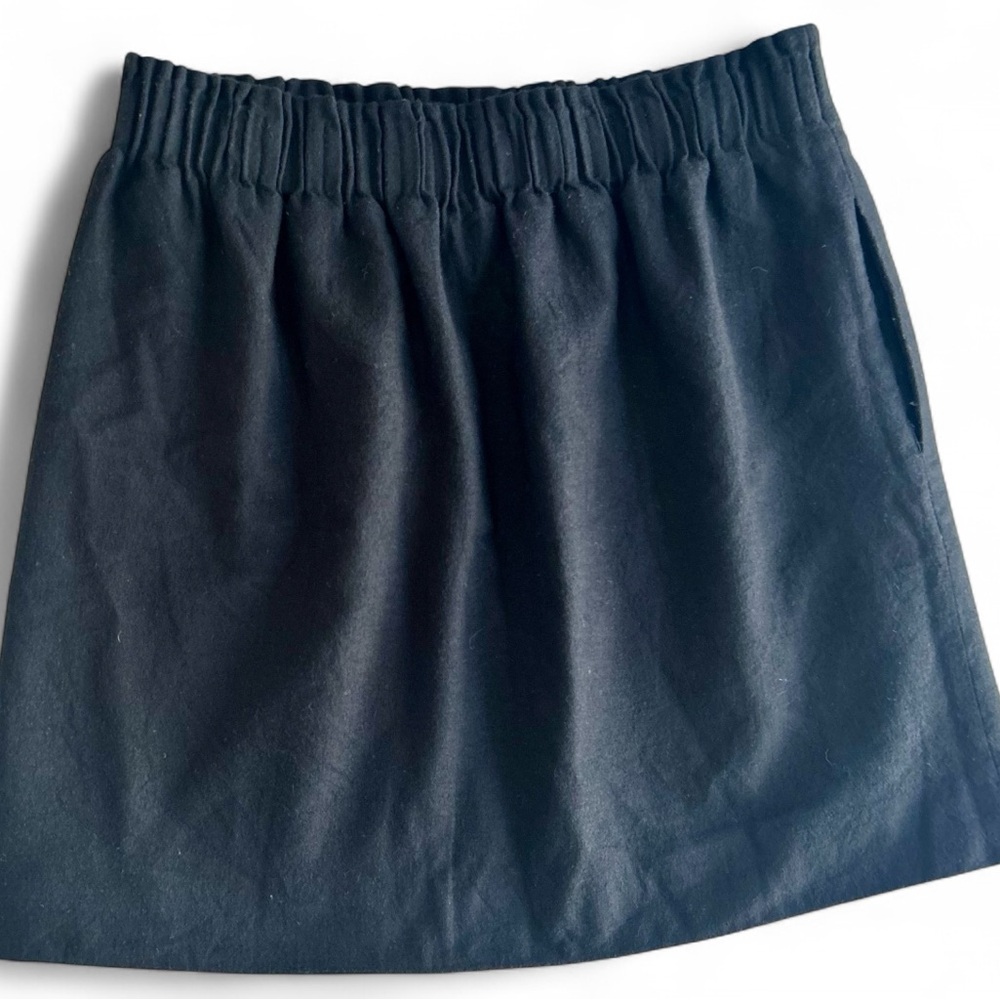 J. Crew Black Whool Mini Skirt Casual